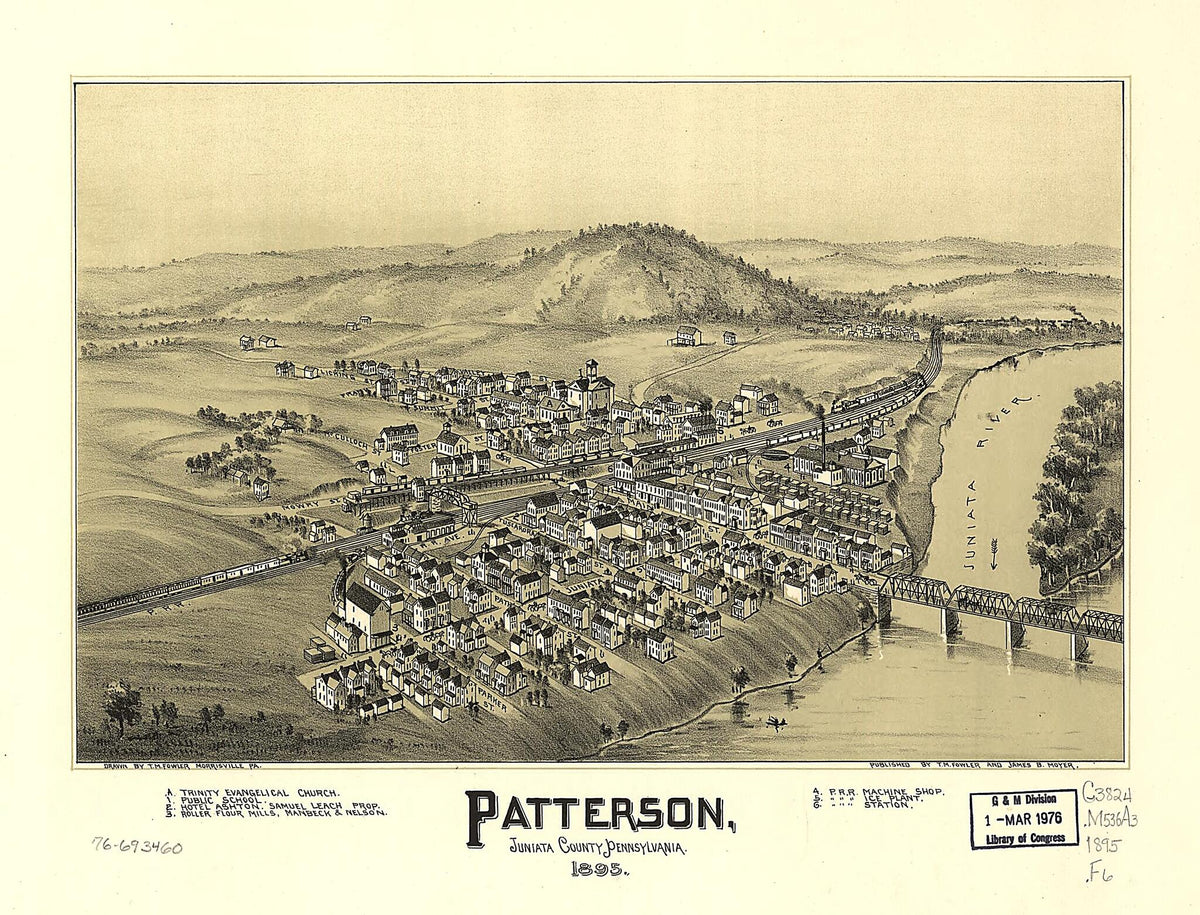 Patterson, Juniata County, Pennsylvania 1895 by Relic Map Company