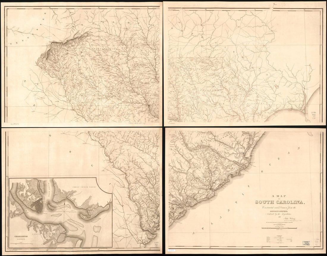 This old map of A Map of South Carolina from 1822 was created by Henry Schenck Tanner, John Wilson in 1822
