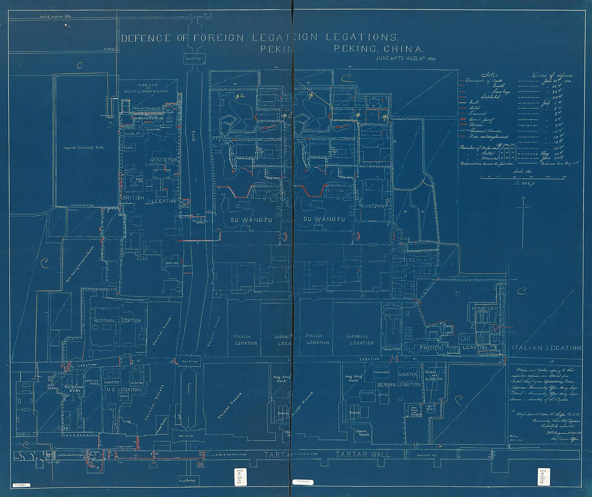 Defence of Foreign Legations, Peking, China, June 20th to Aug. 14th, 1900 by Relic Map Company