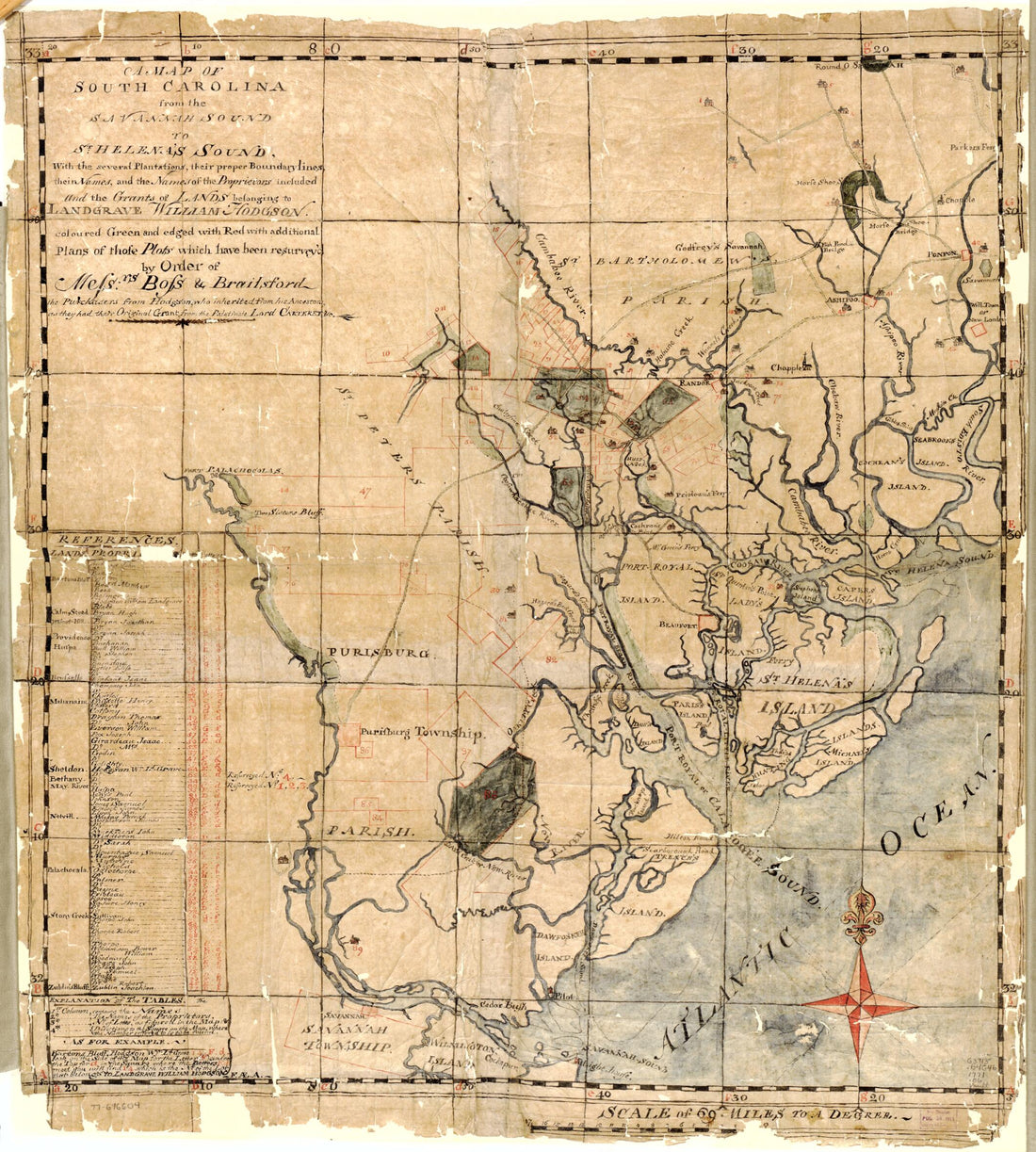 This old map of A Map of South Carolina from the Savannah Sound to St. Helena&