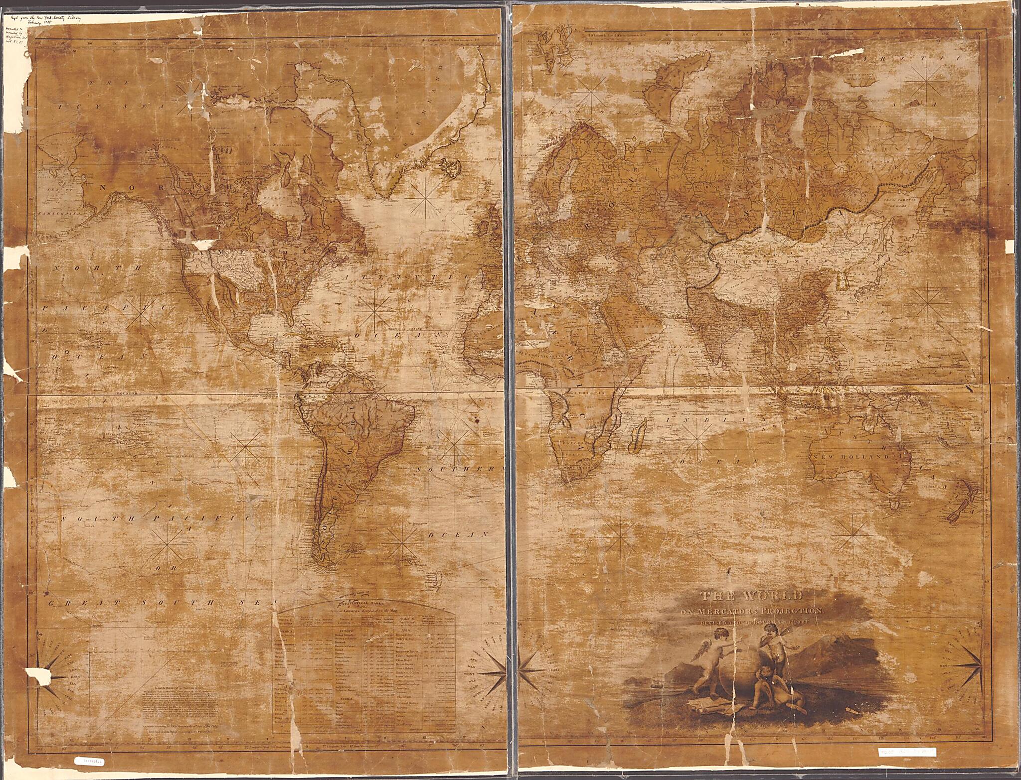 This old map of The World On Mercator&