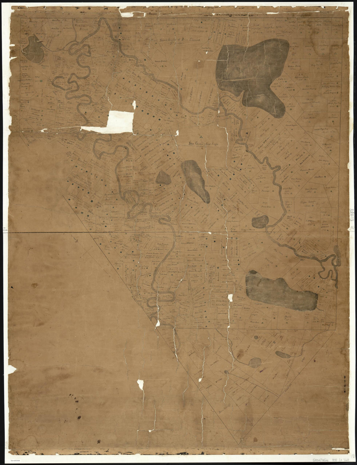 Land Ownership Map of the Town of Fryeburg, Maine 1855 by Relic Map Company