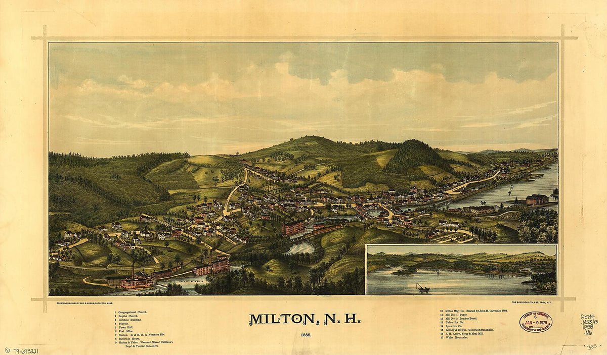 Milton, New Hampshire, 1888 by Relic Map Company