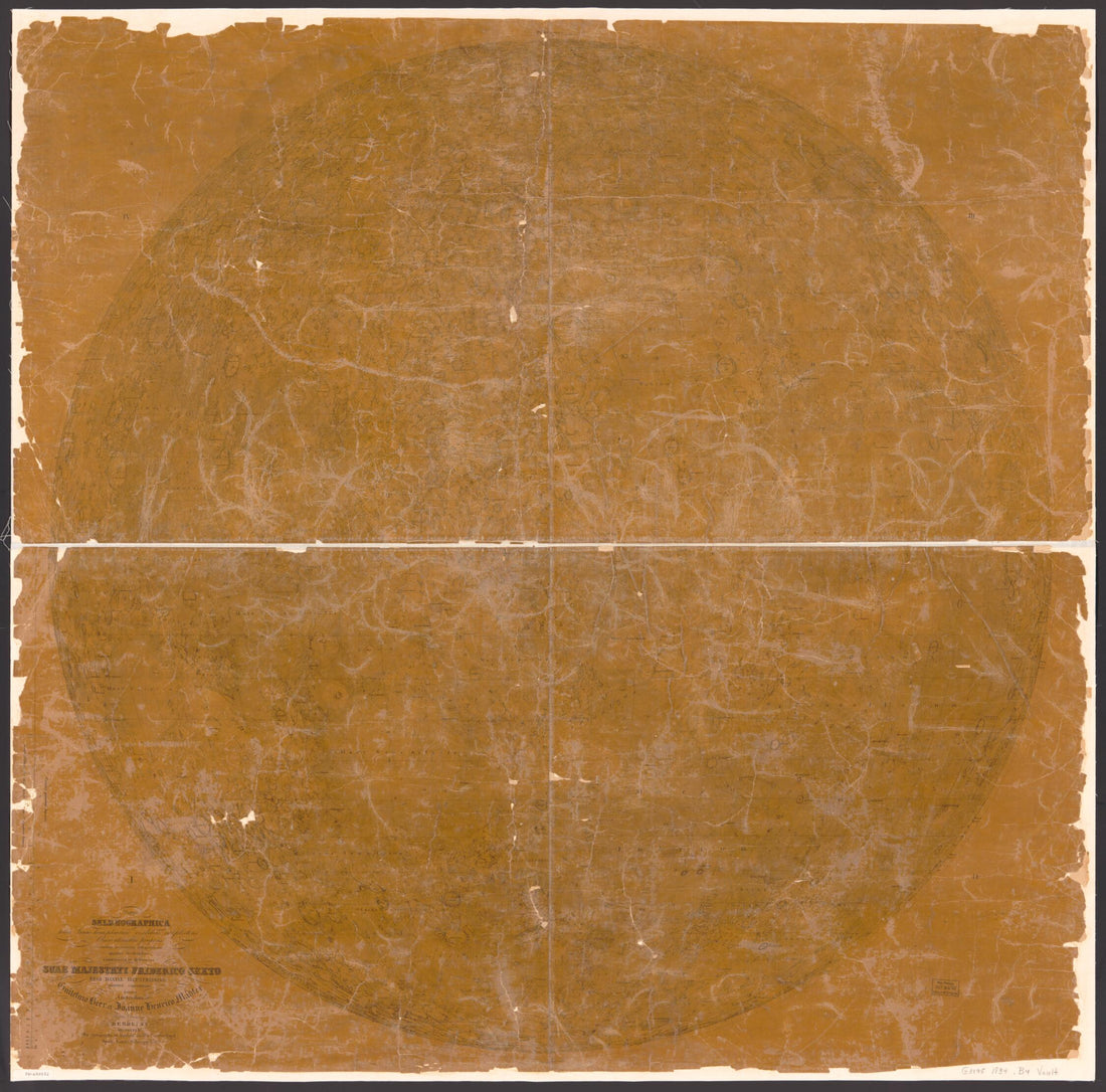This old map of Mappa Selenographica : Totam Lunae Hemisphaeram Visibilem Complectens Observationibus Propriis : Quatuor Sectionibus Constructa Et Delineata from 1834 was created by Wilhelm Beer, Johann Heinrich Mädler,  Landkartenhandlung in 1834
