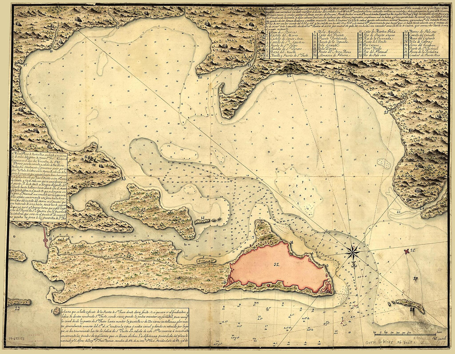 This old map of Nuevo Plano De Puerto Rico from 1785 was created by José Montero De Espinosa in 1785