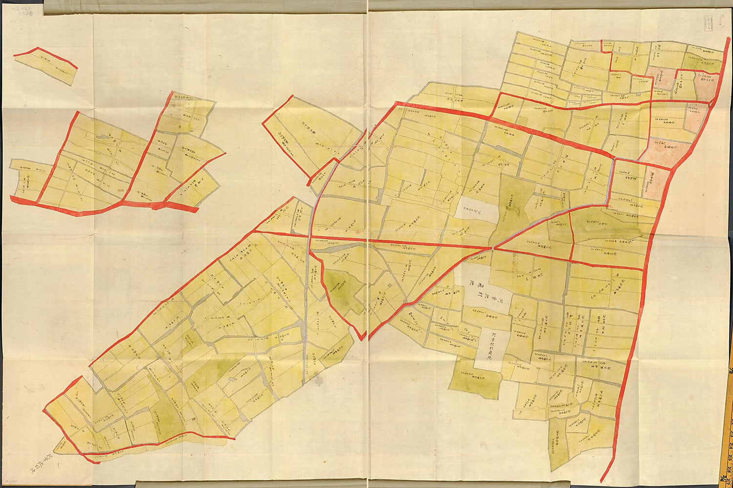 This old map of Manohara Shinden Koshimborishita (萬野原新田小新堀下) from 1800 was created by  in 1800