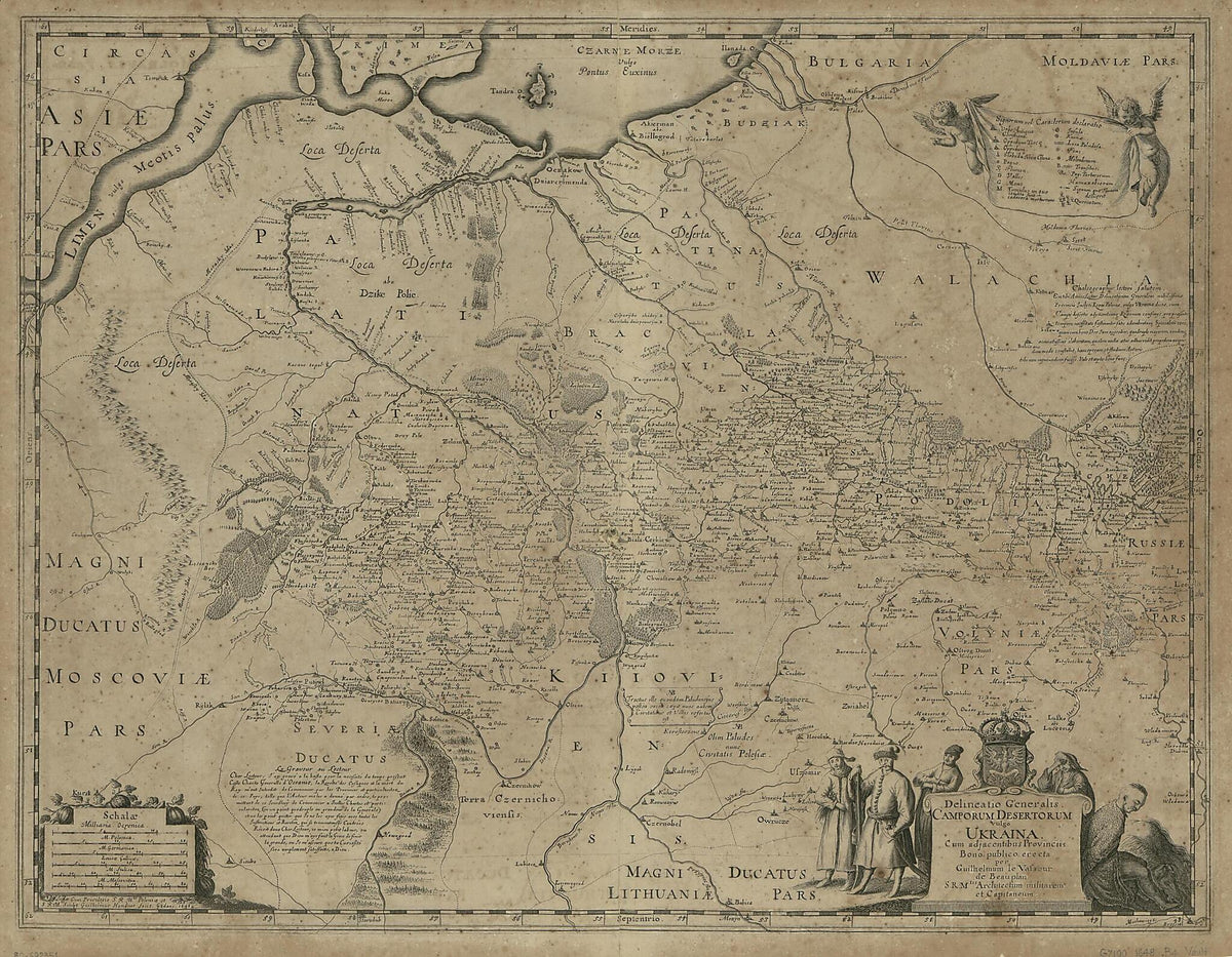 Delineatio Generalis Camporum Desertorum Vulgo Ukraina : Cum Adjacentibus Provinciis 1648 by Relic Map Company