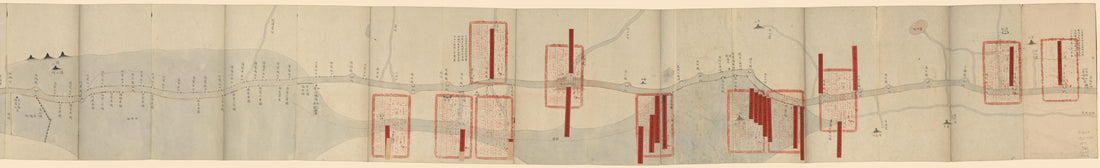 This old map of Yun Jia Bu Shang Xia Quan Liu Ting Guangxu Er Nian Fen Zuo Guo Sui Qiang Er Xiu Ling an Deng Gong Yong Guo Yin Liang Ji He Dao Qi Zhi Li Shu Tu. (運加捕上下泉六廳光绪二年分做過嵗搶二修另案等工用過銀兩及河道�