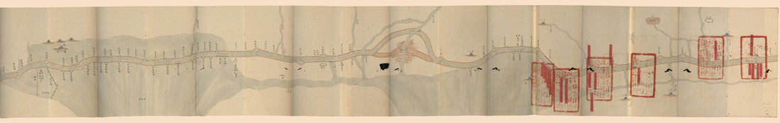 This old map of Yun Jia Bu Shang Xia Quan Liu Ting Guangxu Jiu Nian Qiang Xiu Gong Cheng Zi Gu Tu. (運加捕上下泉六廳光绪九年搶修工程咨估圖, the Grand Canal Embankment Repair Cost Map for Yunjiabu) from 1883 was created by Arthur W. (Ar