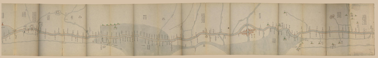This old map of Shandong Tong Sheng Yunhe Qing Xing Quan Tu. (山東通省運河情形全圖, Complete Map of the Grand Canal In Shandong Province) from 1855 was created by Arthur W. (Arthur William) Hummel in 1855