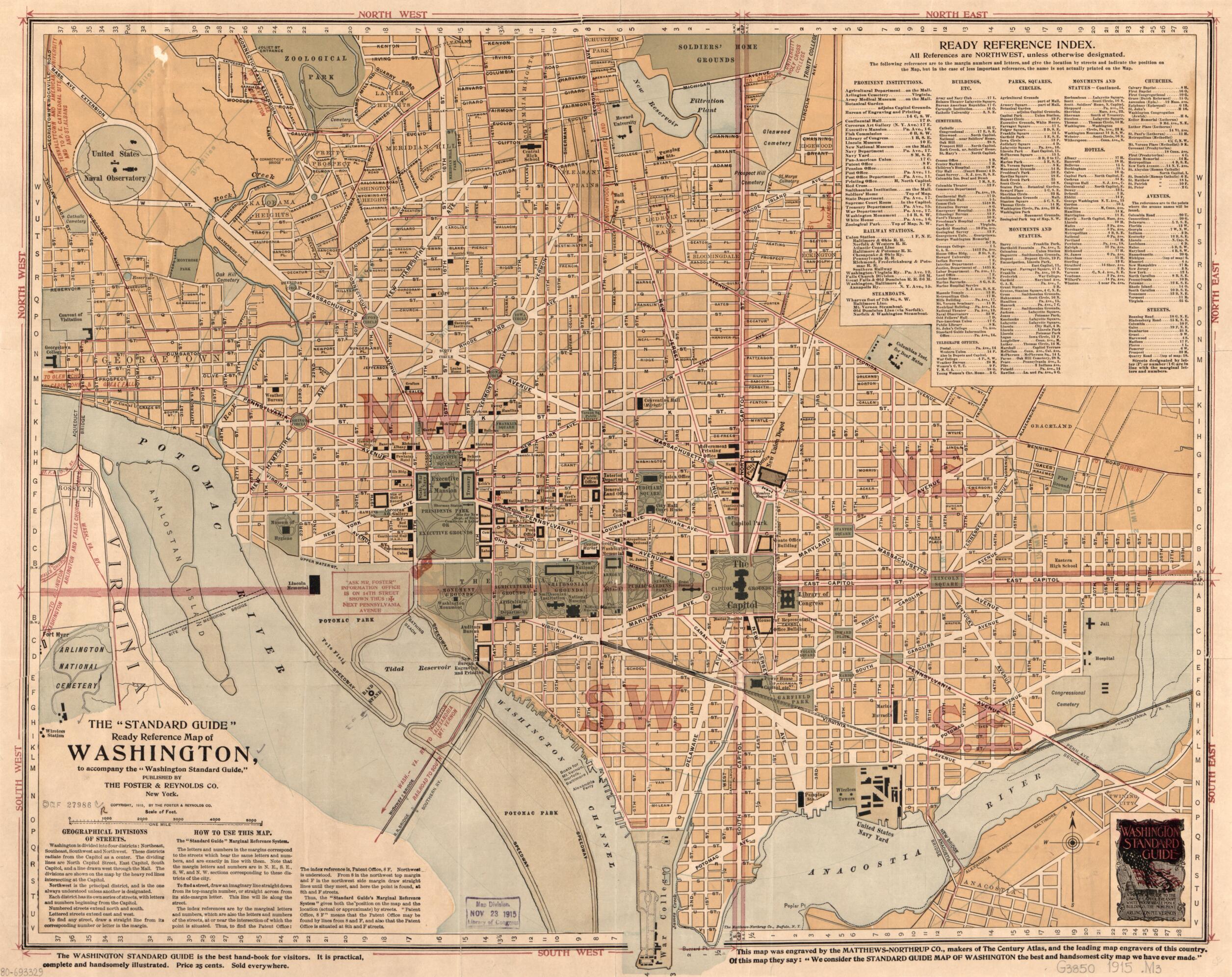 This old map of The Standard Guide Ready Reference Map of Washington : to Accompany the Washington Standard Guide from 1915 was created by  Foster &amp; Reynolds Co,  Northrup Company in 1915