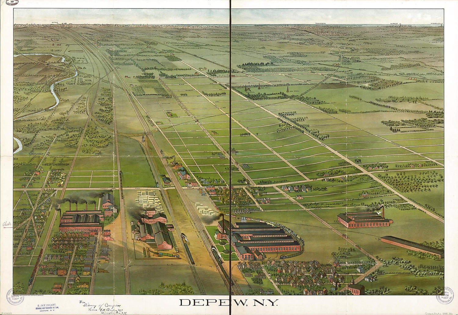 This old map of Depew, New York from 1898 was created by  Northrup Company in 1898