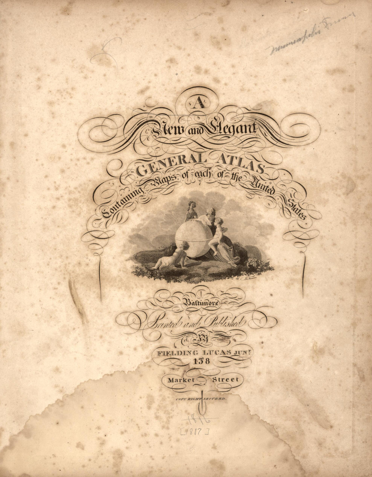 A New and Elegant General Atlas, Containing Maps of Each of the United States 1817 by Relic Map Company