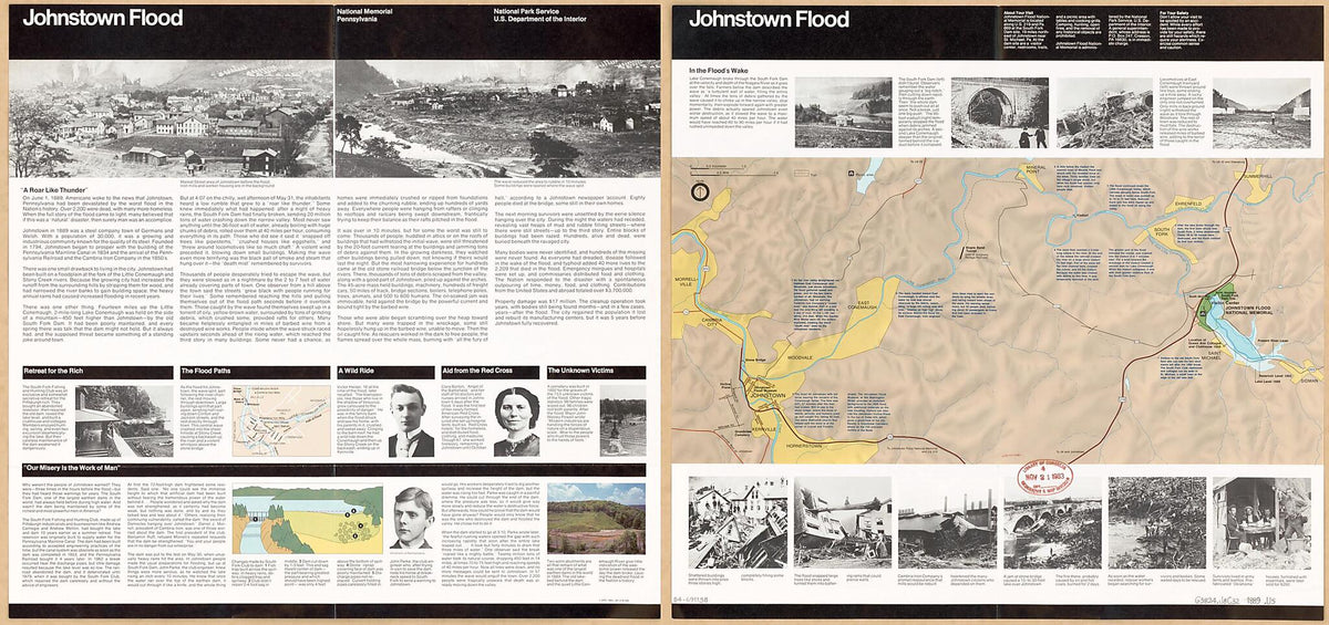 Johnstown Flood 1889 by Relic Map Company