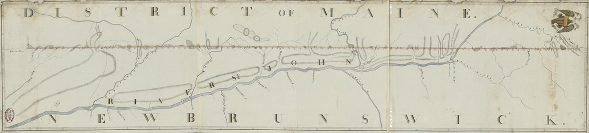 Survey of the Boundary Between the District of Maine and the Province of New Brunswick From the Saint Croix River to the Wagansis River in 1817 by Relic Map Company