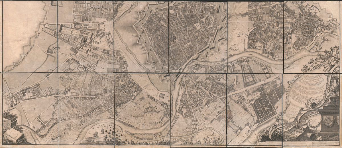 Scenographie, Oder, Geometrisch Perspect. Abbildung Der Kaÿl. Königl. Haupt U. Residenz Stadt Wien In Oesterreich, Auf Allerhöchsten Befehl Aufgenomen Und Gezeichnet Vom Jahr 1769 Maÿ Monats, Bis Letzten October 1774 Unter Der Glorreichen Regirung... by Relic Map Company