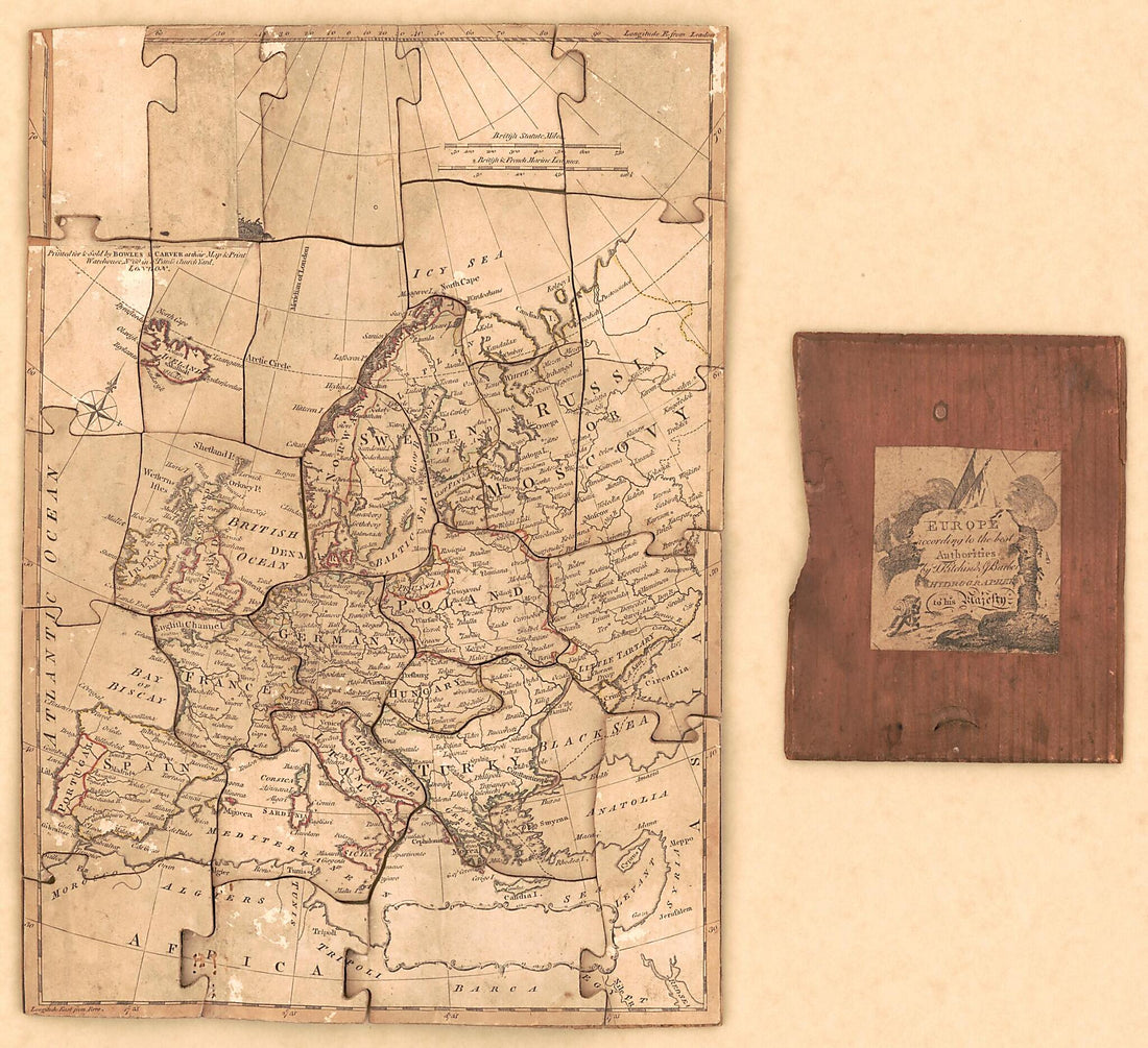 This old map of Europe According to the Best Authorities from 1810 was created by  Bowles &amp; Carver,  T. Kitchin &amp; J. Barber in 1810