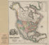 Map of North America from the Latest Authorities, Showing the Proposed Railroad Routes from the Atlantic to the Pacific Oceans 1854 by Relic Map Company