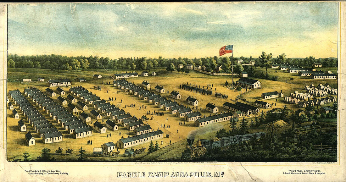 This old map of Parole Camp Annapolis, M&