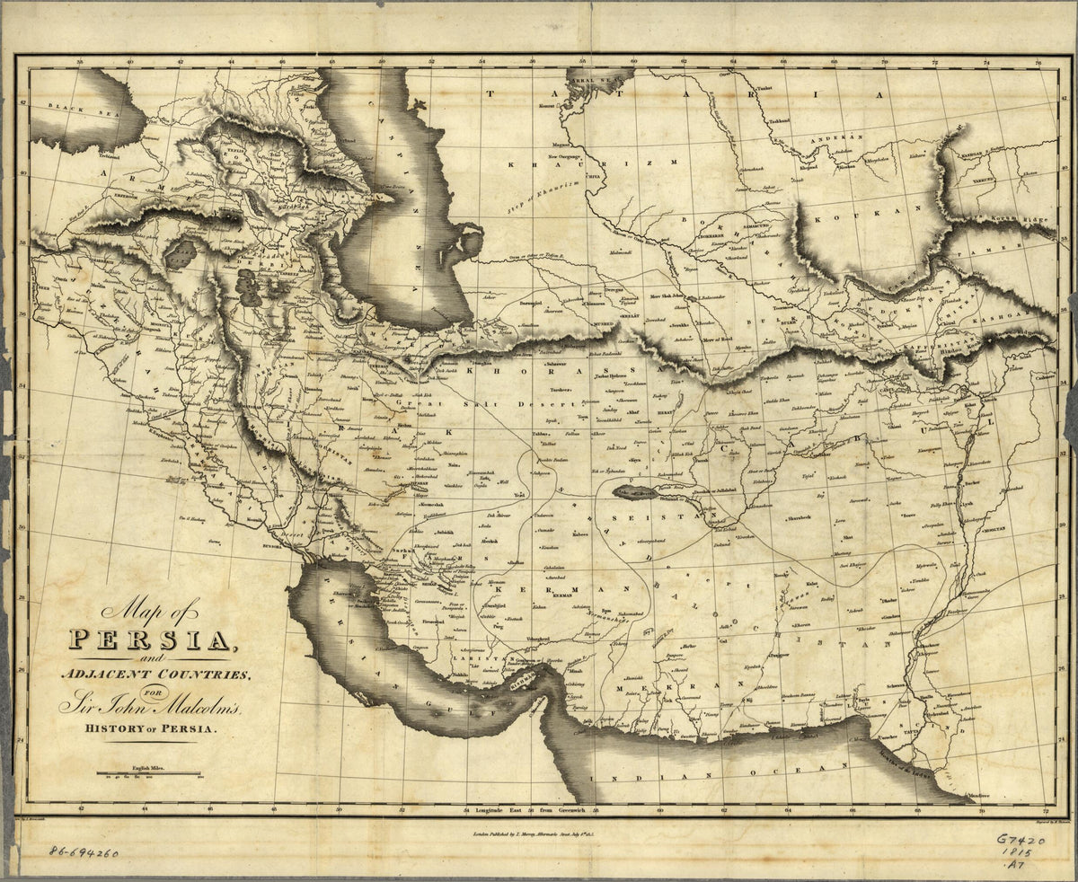Map of Persia and Adjacent Countries, for Sir John Malcolm&