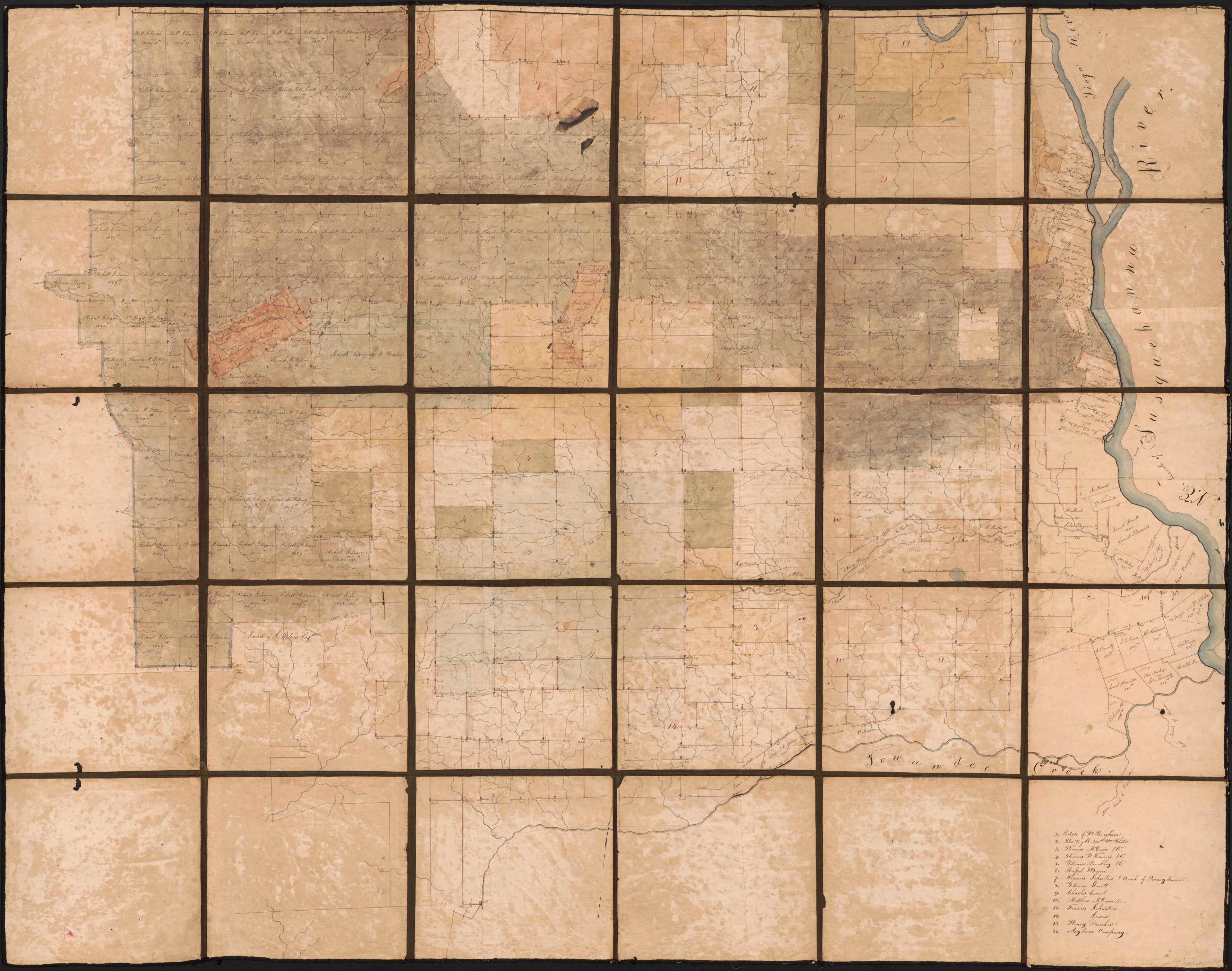 This old map of Land Ownership Map of the William Bingham Estate and Lands of Adjacent Holders In Bradford and Tioga Counties, Pennsylvania from 1793 was created by John Adlum, William Bingham in 1793