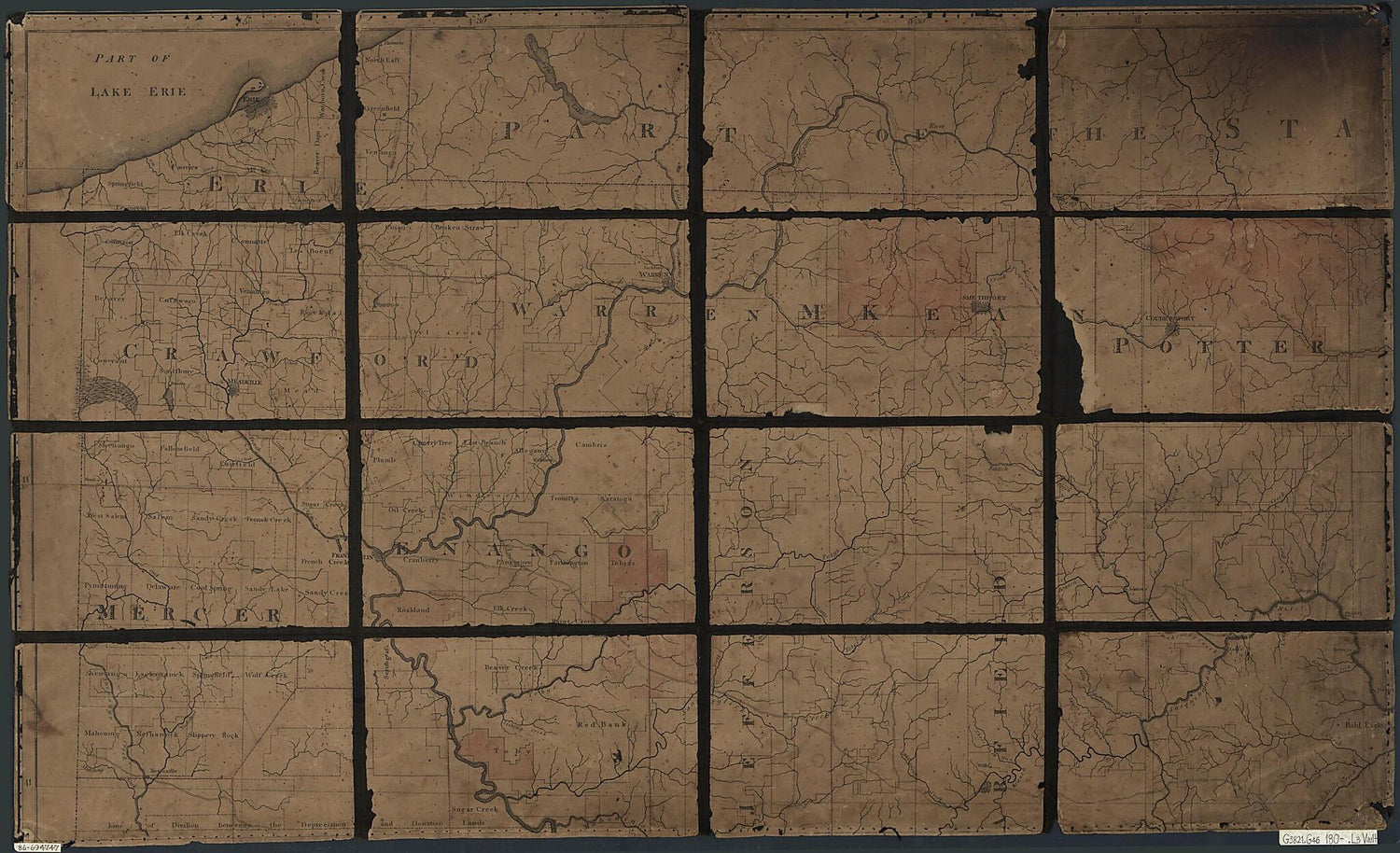 This old map of Land Ownership Map of the William Bingham Estate In Northwestern Pennsylvania from 1800 was created by William Bingham in 1800