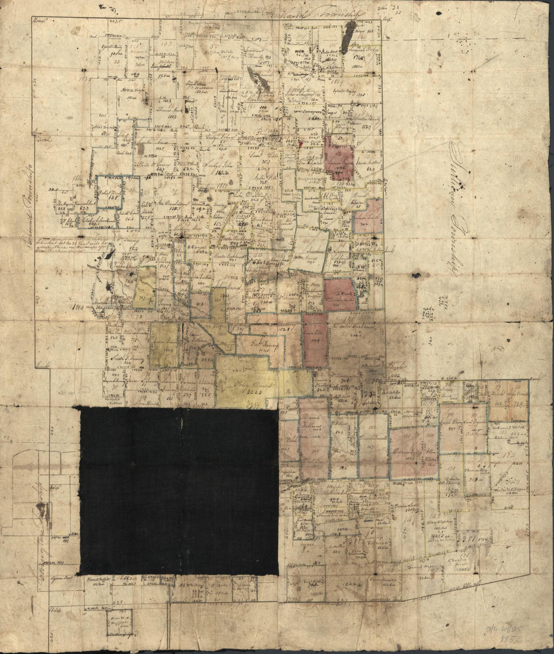 This old map of Sullivan Township from 1834 was created by William Bingham in 1834