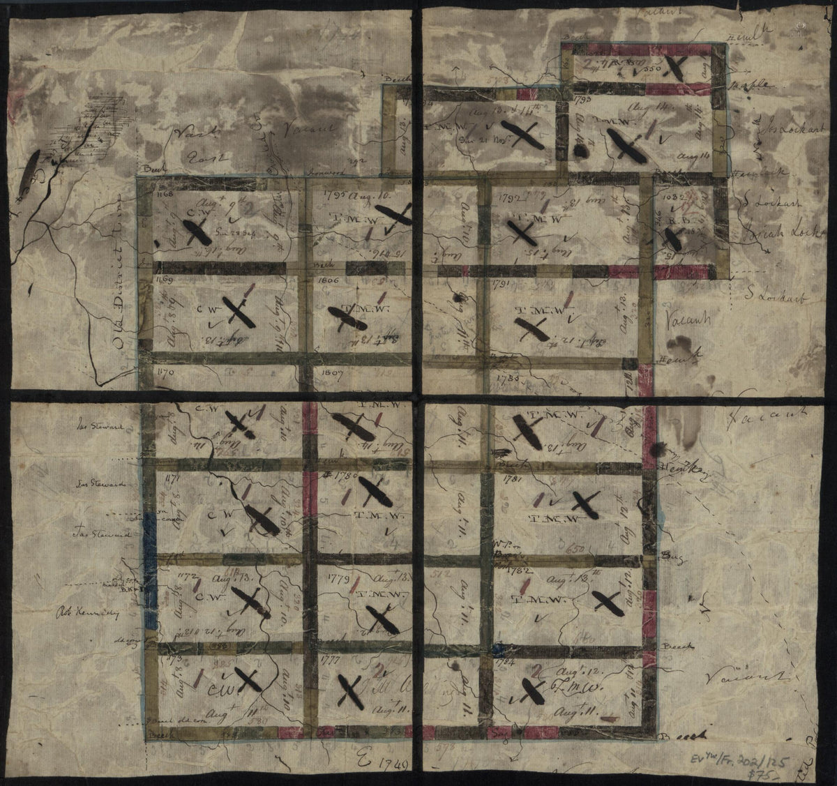 20 Tracts, Charleston, Pennsylvania 1790 by Relic Map Company