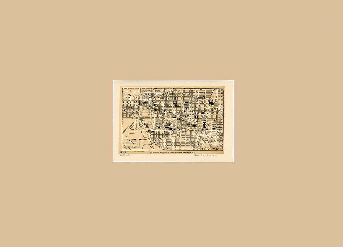 This old map of Map Showing Location of Public Buildings, Washington, D.C from 1908 was created by  National Family Register in 1908