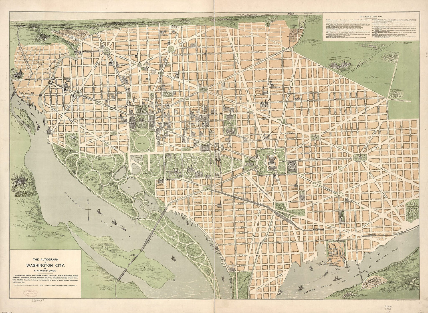 This old map of The Altograph of Washington City, Or, Stranger&