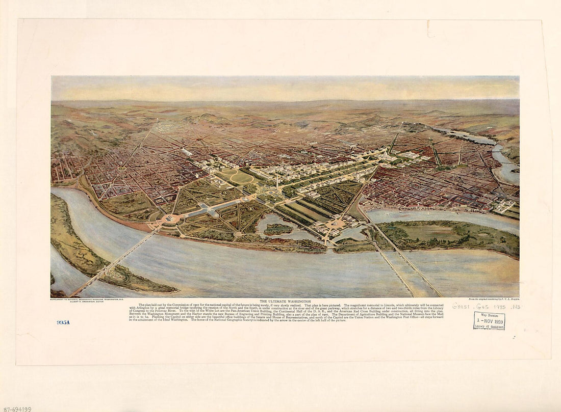 This old map of The Ultimate Washington from 1915 was created by F. L. V. Hoppin,  National Geographic Society (U.S.) in 1915