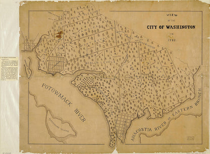 View of the City of Washington In 1792 by Relic Map Company