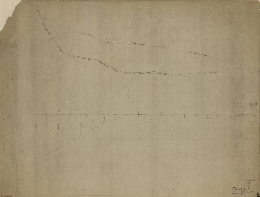 This old map of Survey of an Unidentified Area In Washington D.C. from 1800 was created by Hugh T. (Hugh Thomas) Taggart in 1800