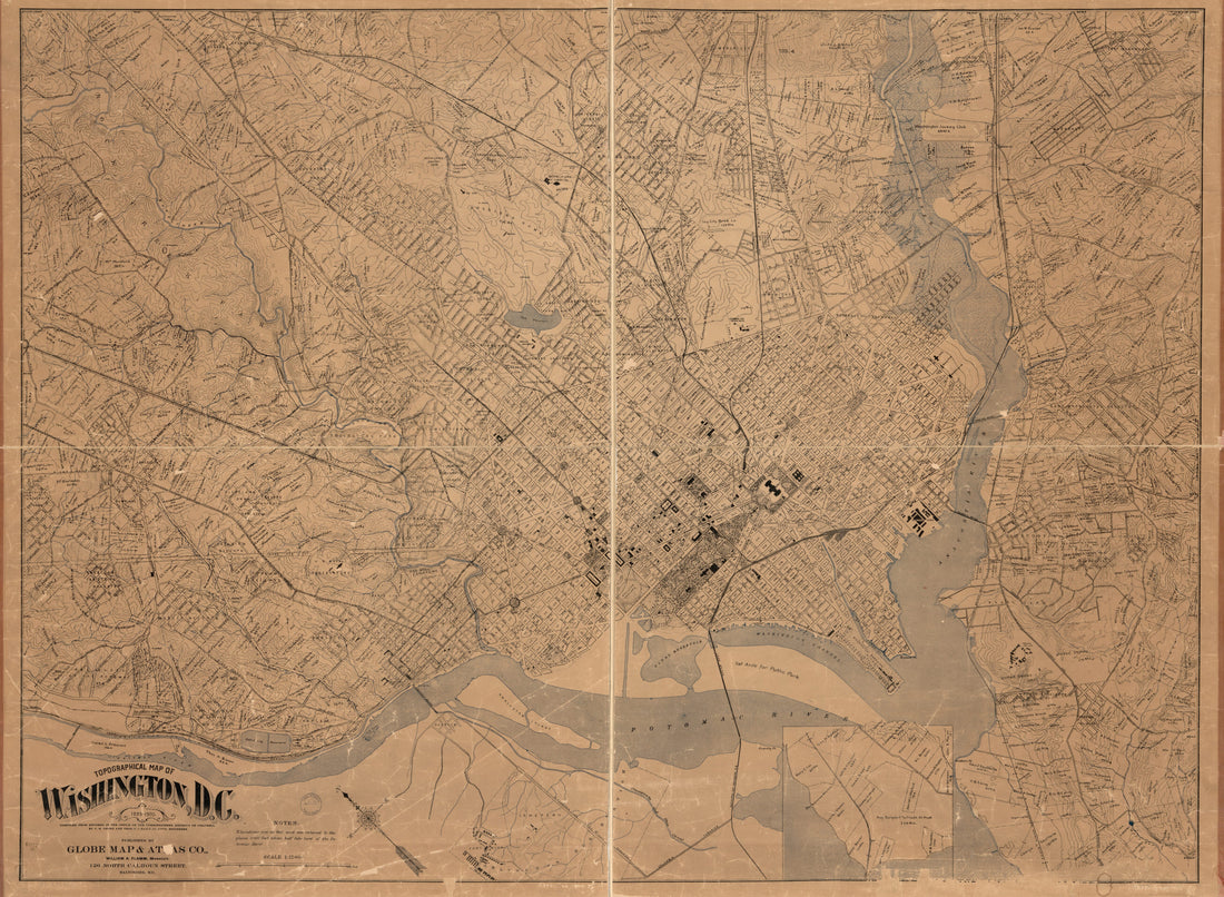 This old map of from 1900 was created by Thomas C. J. Baily,  Globe Map &amp; Atlas Co, C. W. Thorn in 1900