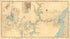 Map Showing Line of Proposed Lock Canal With Summit Elevation at 85 Feet : Panama Canal 1906 by Relic Map Company