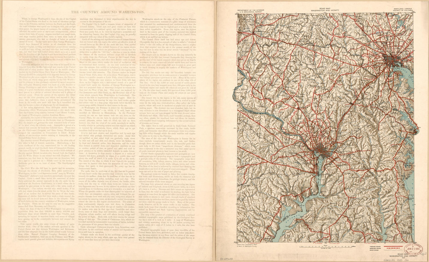 This old map of -Virginia--District of Columbia from 1925 was created by  Geological Survey (U.S.) in 1925
