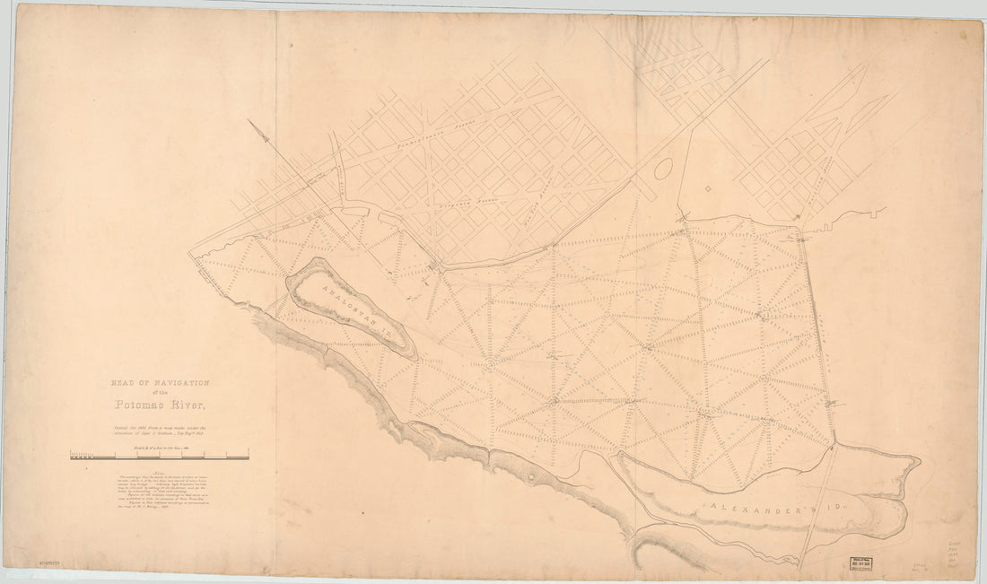 This old map of Head of Navigation of the Potomac River from 1849 was created by Campbell Graham in 1849