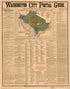 Washington City Postal Guide : Map Showing the Number of Carrier Deliveries by Sections in 1885 by Relic Map Company