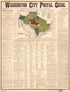 Washington City Postal Guide : Map Showing the Number of Carrier Deliveries by Sections in 1886 by Relic Map Company