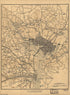 Map of the Defences of Washington 1865 by Relic Map Company