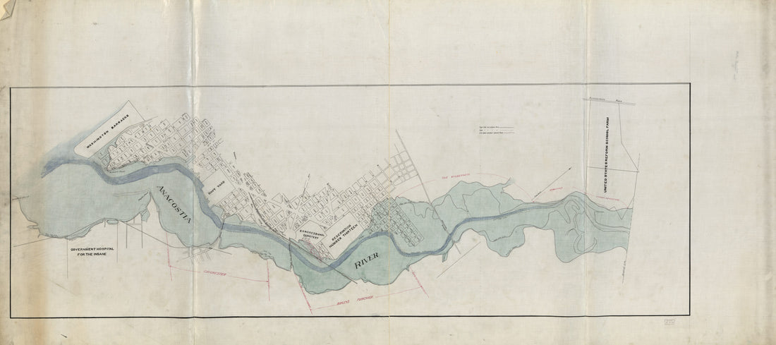 This old map of Map of Landholdings Along the Anacostia River In Washington, D.C. from 1900 was created by Hugh T. (Hugh Thomas) Taggart in 1900