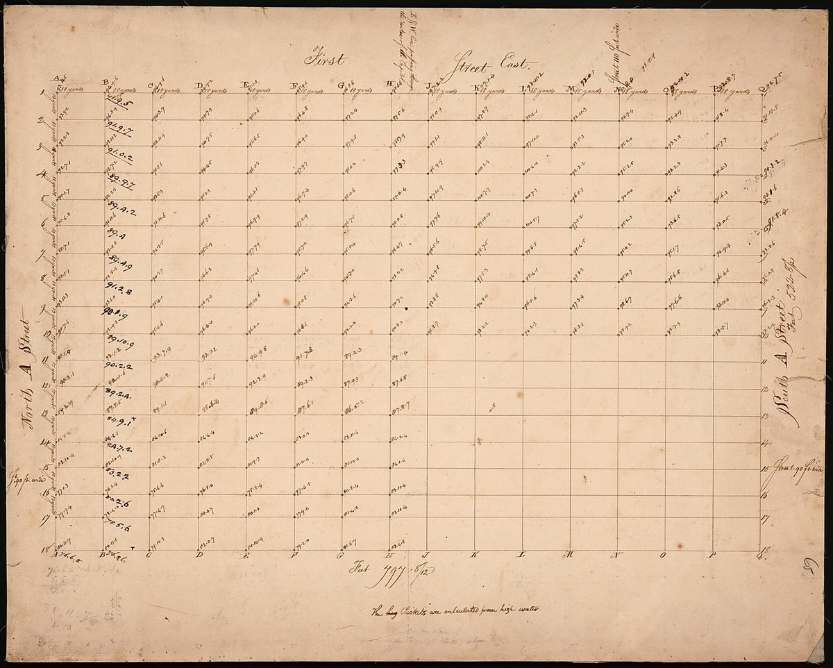 Survey Map of Part of the Capitol Grounds, Washington D.C. 1800 by Relic Map Company