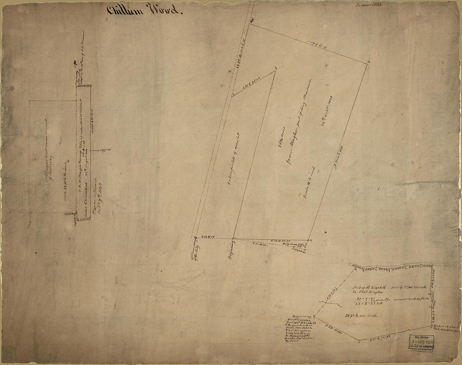 This old map of Chillum Wood from 1844 was created by  in 1844