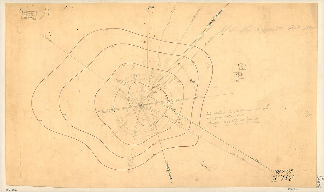 This old map of Hill No. 3 Opposite Fort Mahan : Washington D.C. from 1860 was created by  United States. Army. Corps of Engineers in 1860