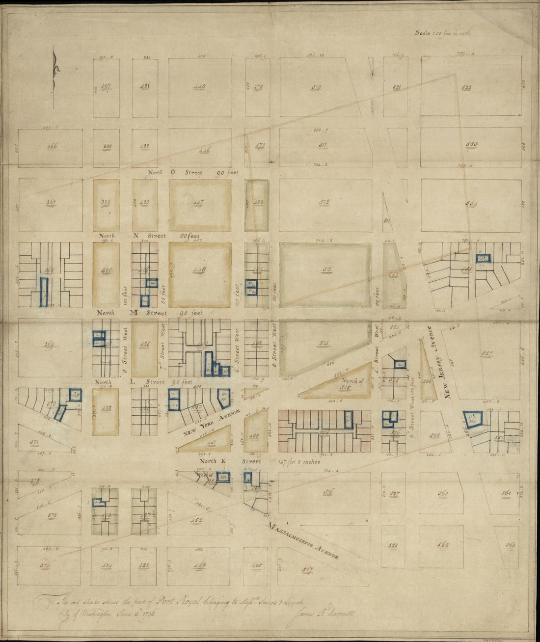 This old map of The Red Shade Shews the Part of Port Royal Belonging to Mess&