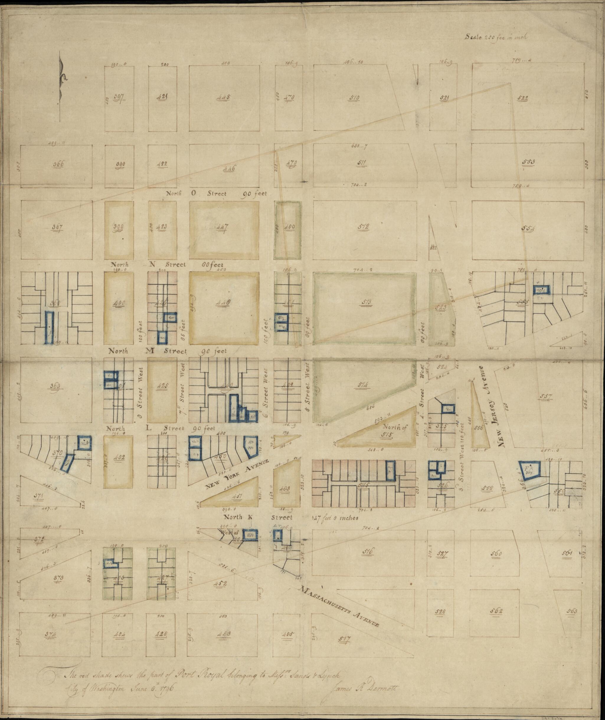 This old map of The Red Shade Shews the Part of Port Royal Belonging to Mess&