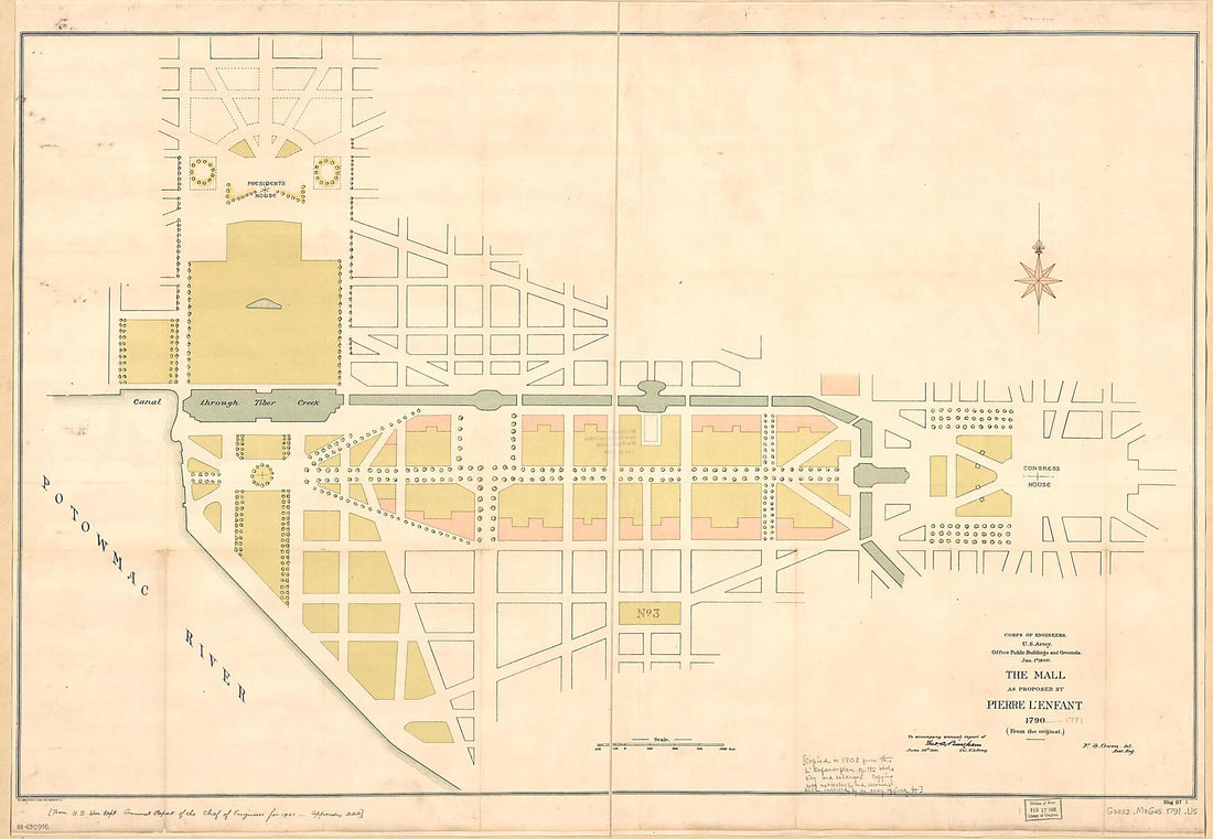 This old map of The Mall As Proposed by Pierre L&