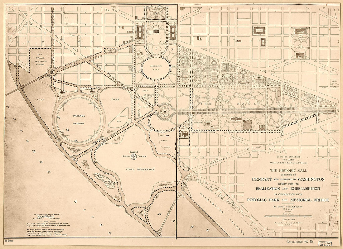 This old map of The Historic Mall Designed by L&