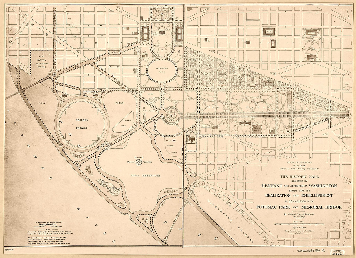 This old map of The Historic Mall Designed by L&