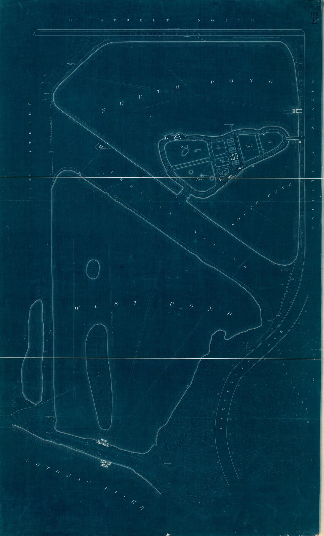 This old map of Topographic Map of Fish Propagating Ponds In the Mall, Washington D.C. from 1880 was created by  in 1880